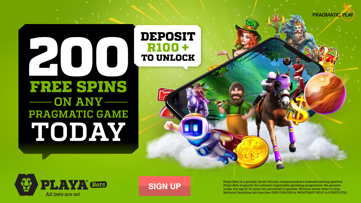 Deposit and get 200 Free Spins! 🤩 Get ready for some thrilling spinning action with 200 Free Spins on Pragmatic Play games 🥳 Deposit R100 or more today and spin your way to fun and winnings! 🎉 Play Now: playabets.click/o/r8rslU Ts & Cs Apply. #PlayaPromos