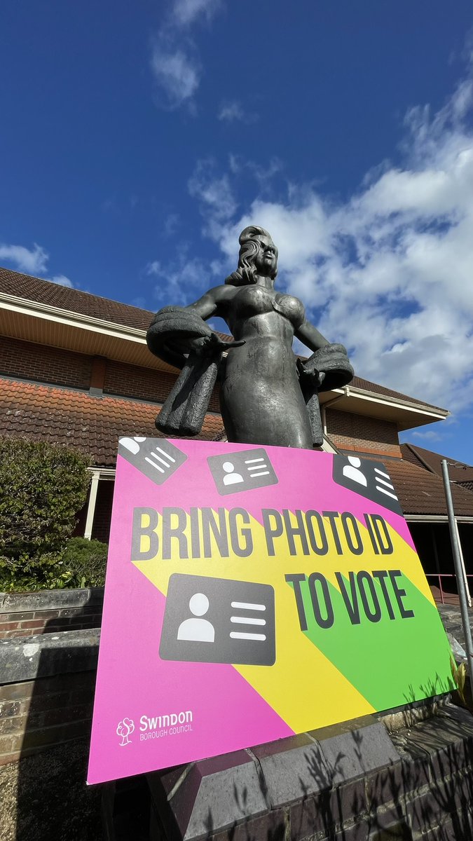 📣 One more day until the local elections on Thursday, 2 May!🗳️ Remember, you need to bring photo ID to vote📸 Find out everything you need to know, including your nearest polling station and what photo ID is accepted, here: swindon.gov.uk/forthcomingele… #SwindonVotes 🗳️