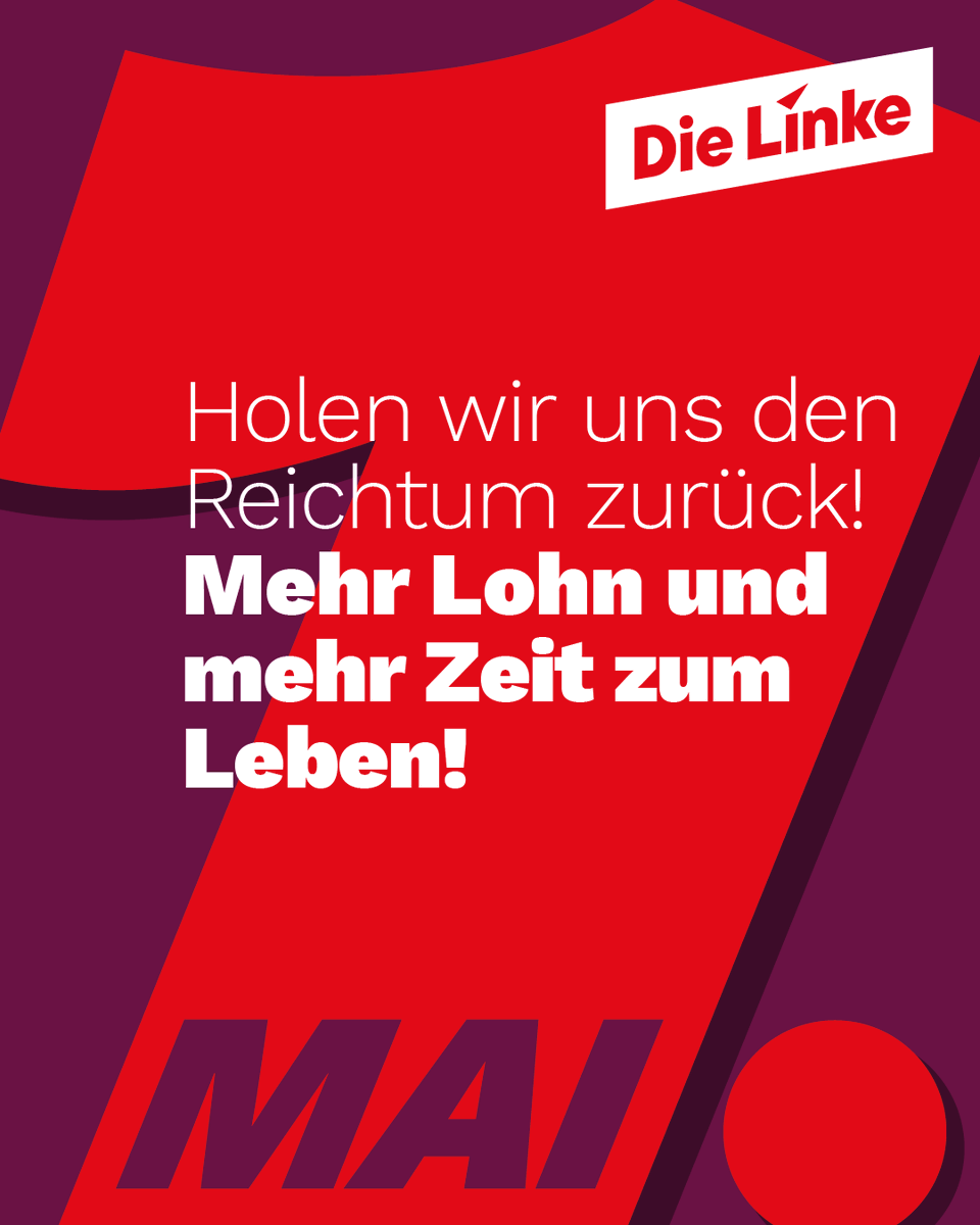 Der Tag der Arbeit erinnert daran, wer in dieser Gesellschaft den Reichtum erarbeitet: Reichtum wächst nicht einfach in den Händen weniger, er wird von Millionen Menschen erarbeitet, jeden Tag. Es ist an der Zeit, den Reichtum zurück zu verteilen! #nurmitlinks