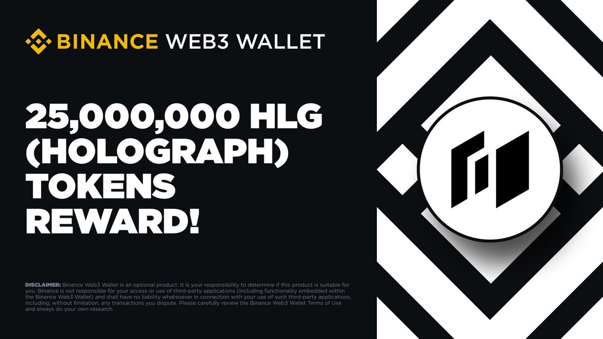 Exclusive 25 Million $HLG Tokens from @holographxyz to be shared only at #binanceweb3wallet , seize the chance to grab mission rewards by minting and bridging your NFT! Join here👉 binance.com/en/activity/mi…