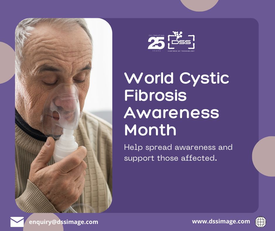 DSSImagetech's tweet image. Cystic Fibrosis Month raises awareness about cystic fibrosis (CF). This month is sponsored by the Cystic Fibrosis Foundation (CFF). Cystic fibrosis is a genetic, life-threatening disease which affects the digestive and respiratory systems. 

#dssimage #inspiredbytechnology #DSS