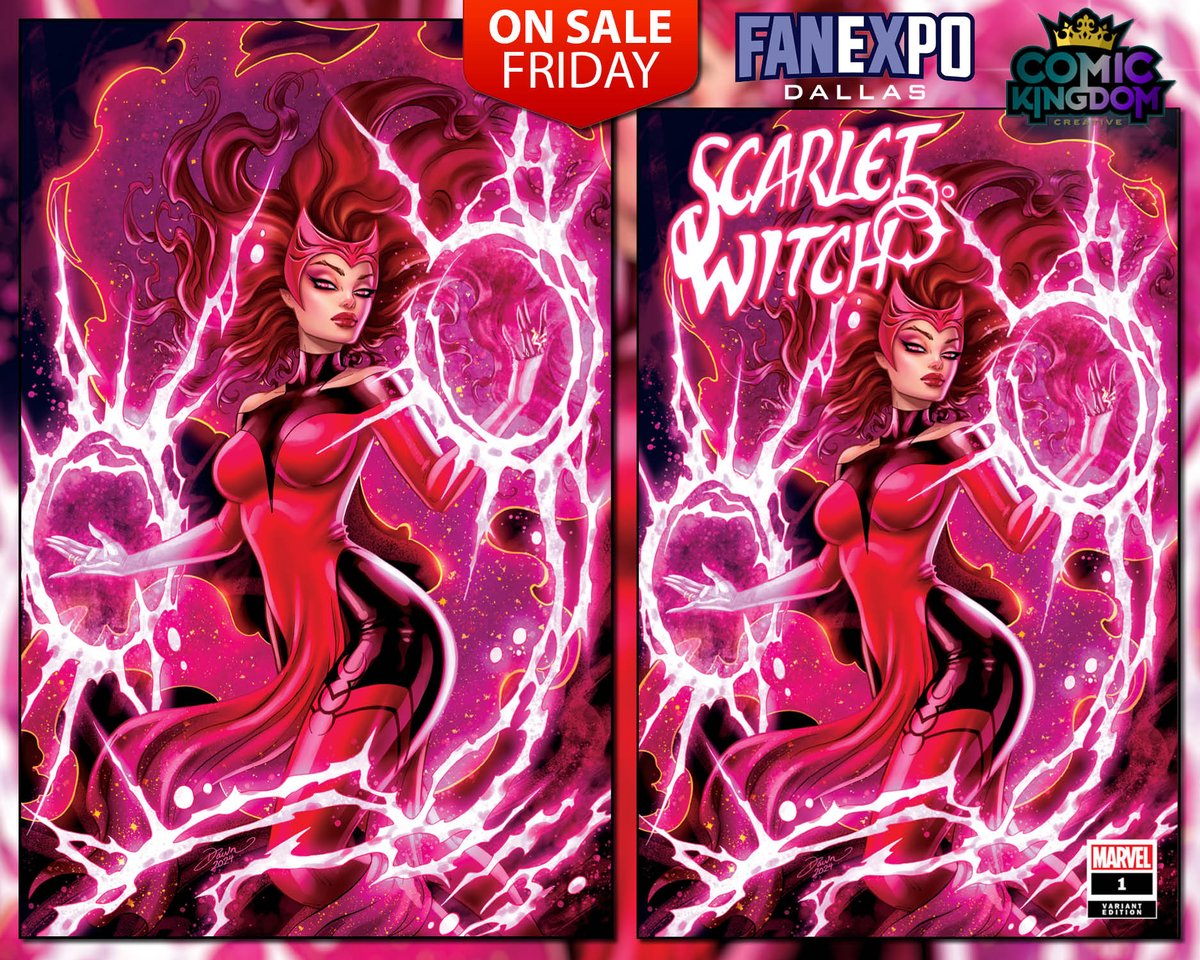 ⏰ On Sale 9amPDT/12pmEDT Friday at comickingdomcreative.com!
🔥 @Dawn_McTeigue Scarlet Witch 1 CK Fan Expo Dallas Exclusive!
#comickingdomcreative #comickingdomrules #scarletwitch #scarletwitchcomic #dawnmcteigue @thesteveorlando @jacopo_camagni #musthavecover #exclusivecomic