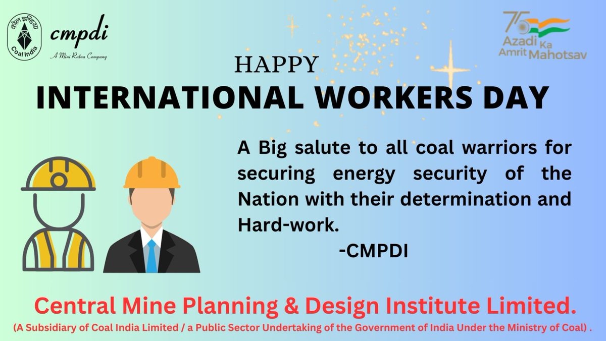 A Big Salute to all Coal warriors for securing the energy security of the Nation with their determination and Hard-work.

@CoalIndiaHQ 
@CoalMinistry