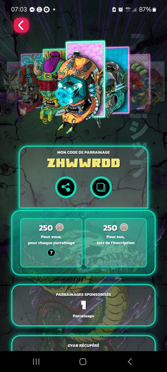 LSG_RaylyWido's tweet photo. Hi community !
You don't want to miss a great opportunity ? Join now @OyabunGame , the next crypto big game of the year ! 👀🔥
Use my referal code ZHWWRDD or another one to get 250 #OYAB
When you will play 👀👹
#crypto #M2E #Oyabun #P2E #F2E #NFT https://t.co/bitC7QEjUE