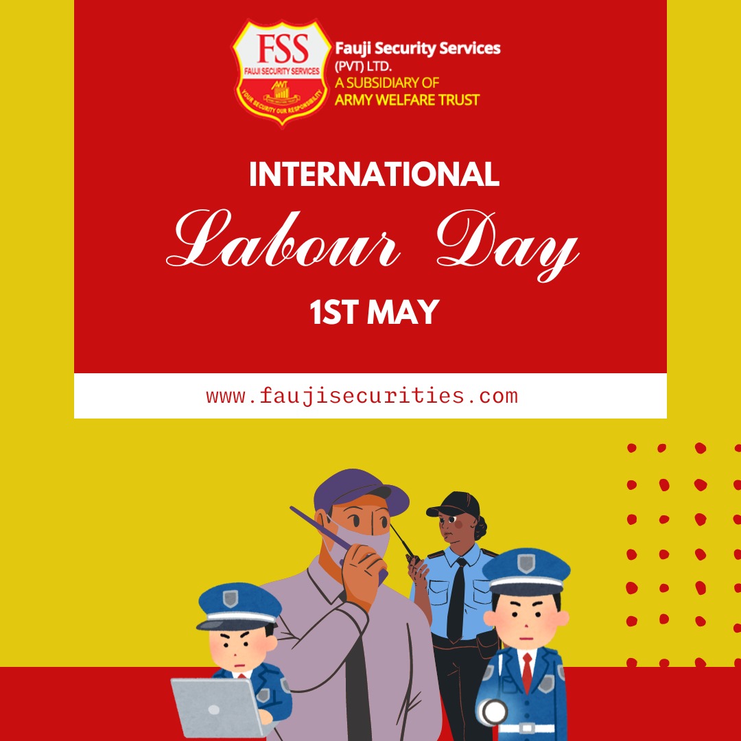 On this #LabourDay, let's salute the grit, dedication & invaluable contributions of the workers who power the nation.

#1stmay #InternationalLabourDay
#faujisecurityservices #fsspakistan #contactus #SecurityMatters #Rawalpindi #Pakistan