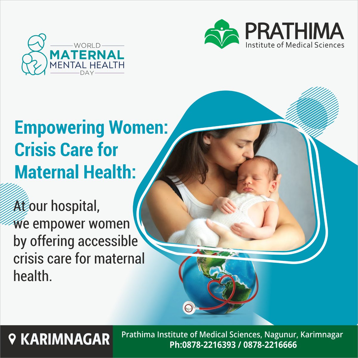 𝐖𝐨𝐫𝐥𝐝 𝐌𝐚𝐭𝐞𝐫𝐧𝐚𝐥 𝐌𝐞𝐧𝐭𝐚𝐥 𝐇𝐞𝐚𝐥𝐭𝐡 𝐃𝐚𝐲!

Empowering Women: Crisis Care for Maternal Health:

#MaternalMentalHealth #WorldMaternalMentalHealth #PerinatalMentalHealth #MotherhoodMatters #MaternalWellbeing #prathimainstituteofmedicalsciences #prathima #PIMS