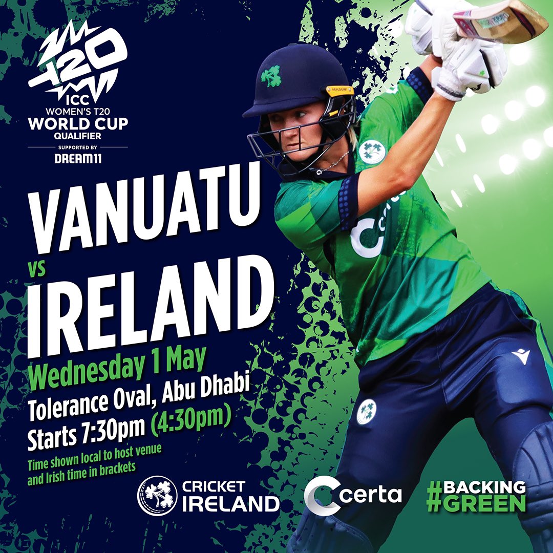 Up next… #BackingGreen ☘️🏏