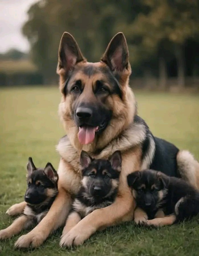 Great mom 😍
#GermanShepherd #gsdde