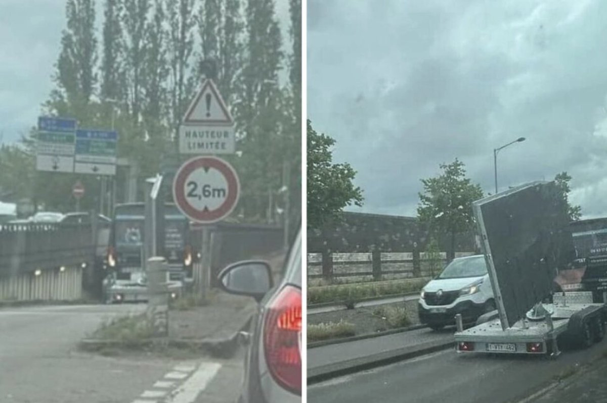 Et puis forcément, l'image du jour, c'est ma friandise, mon petit plaisir : un camion qui se coince sous la fameuse trémie mangeuse de camions, à #Rouen. C'est environ le 38493012e sacrifice de l'année pour ladite trémie. Gloire à elle ➡️ actu.fr/normandie/roue…