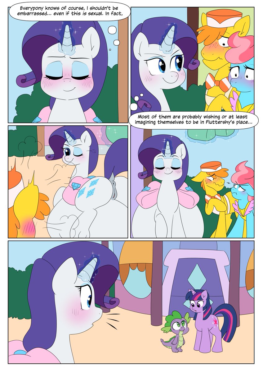 Resuming the upload of the Rarity's delight comic for a few pages. You can find them all (for free) on our usual accounts or Discord server~ CW: #vore