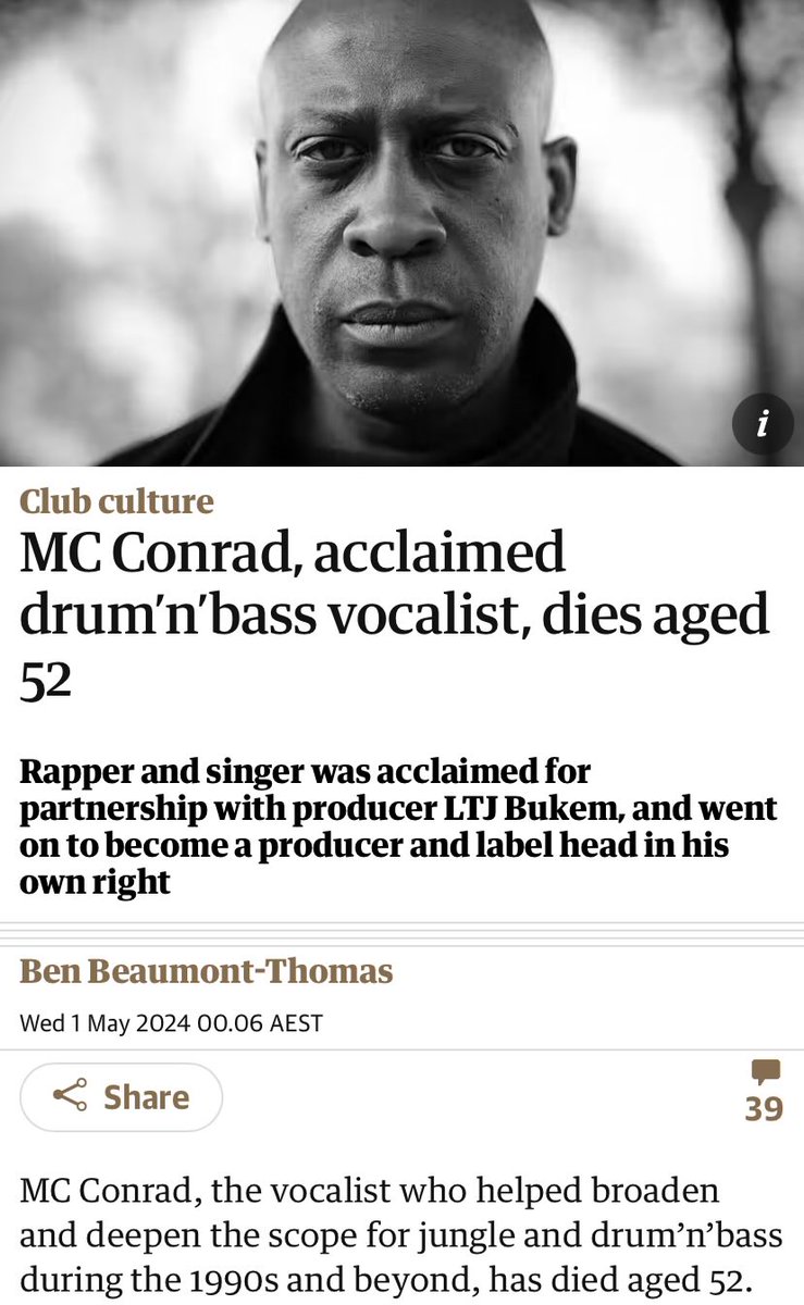 JohnnyCaboshi's tweet photo. R.I.P. my brother 🕊️
Fond memories of RedStripe fuelled side step sessions at the #themilkbar down Tottenham Court Road back in the day.
Nothing but love 💙
#LTJBukem #MCConrad https://t.co/vw7DQfjJ7g
