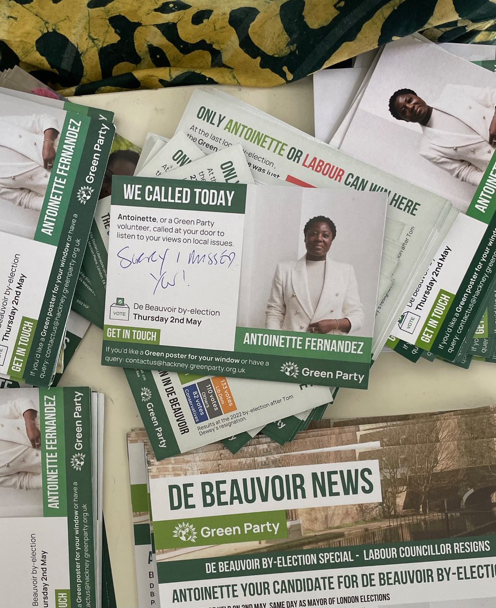 ☀️Happy Beltane ☀️

🤞🏾💚Final day before polling day🤞🏾💚

I just want to say thank you again to all of the volunteers who have come to canvass in #debeauvoir💪🏾

Whatever the outcome this campaign has been an absolute winner🏆

VOTE 🗳️💚 tomorrow💚 people!