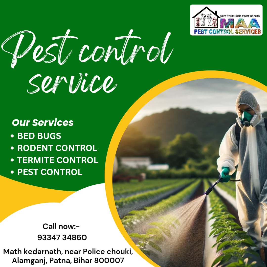 Are you tired of uninvited creepy crawlies invading your space? At Maa Pest Control Service, we specialize in banishing all types of bugs and pests, ensuring a safe and serene environment for you and your loved ones. 
#pestcontrol #pestcontrolservice #pestcontrolservice