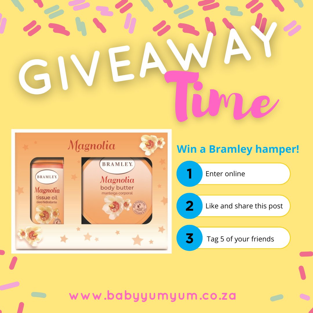 🌸 Day 1 of our #Mother's Day competition is here! 🎉 Check out our review in Things We Love and win a Bramley Hamper to pamper yourself. 💖 Enter online: zurl.co/crU4 #BabyYumYum #BYY #Giveaway #MothersDay 🌟