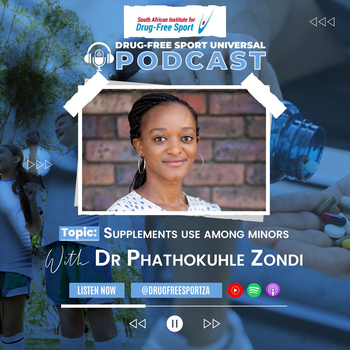 SAIDS Podcast episode with Dr. Phathokuhle Zondi! Tune in at the link below as we explore the vital topic of supplement use among minors. open.spotify.com/episode/7c7B1C… #SAIDSPodcast #Supplements #YouthHealth #DrPhathokuhleZondi