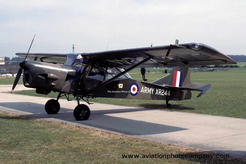 Army Air Corps Auster AOP.9 XR244 at Middle Wallop (1979) aviationphotocompany.com/p934046062/ee9… More Auster images: aviationphotocompany.com/p646686623
