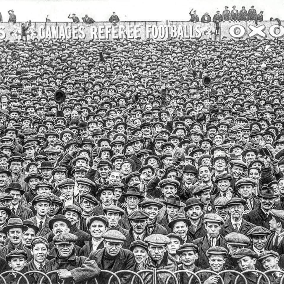 Craven Cottage, 1911 - Admission to hat-wearers only.