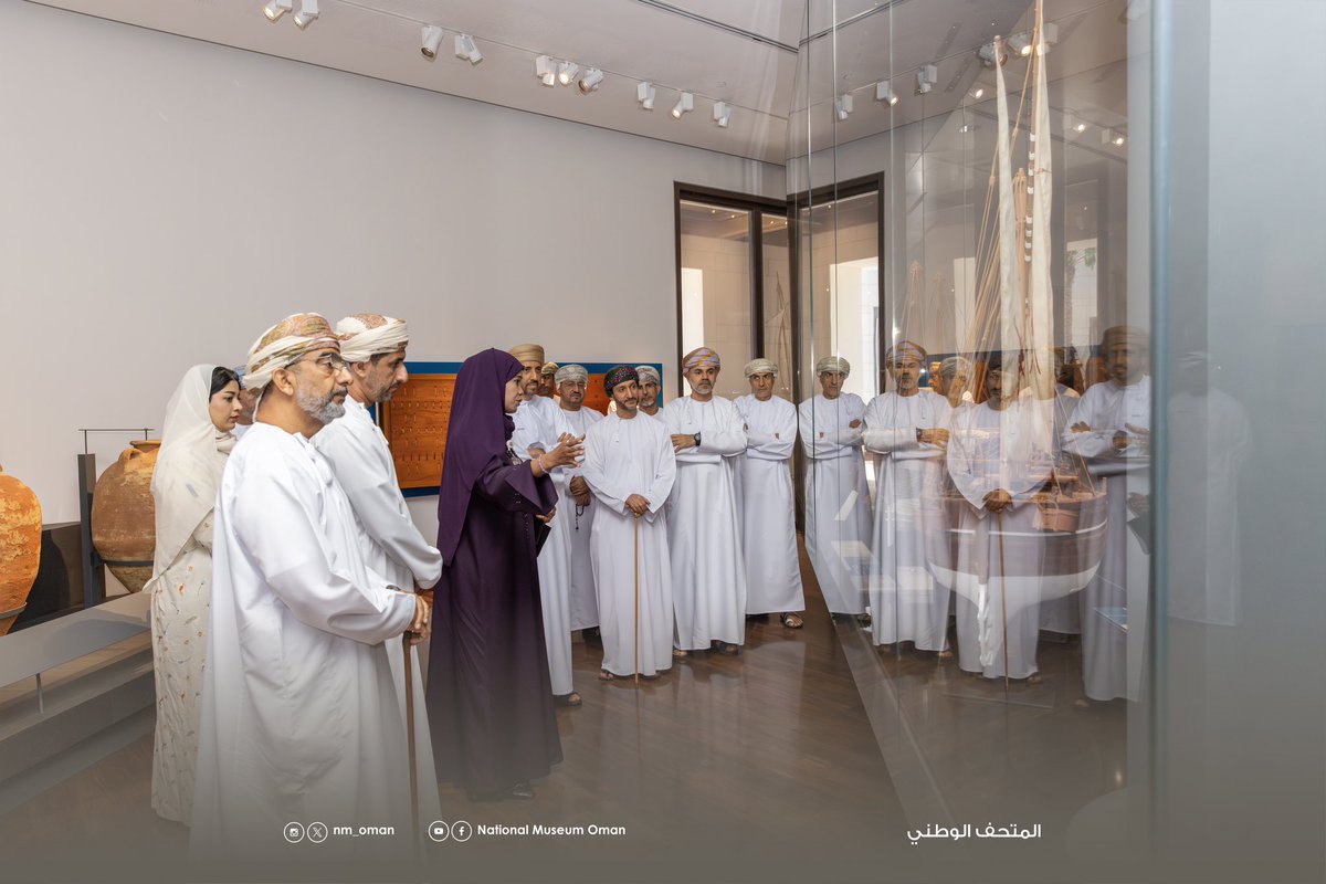 At the end of the meeting, Their Excellencies and Honorable Governors toured the Museum and its corridors and listened to a comprehensive explanation about it and highlighting the treasures of the cultural heritage of the Sultanate of Oman.

#nm_oman