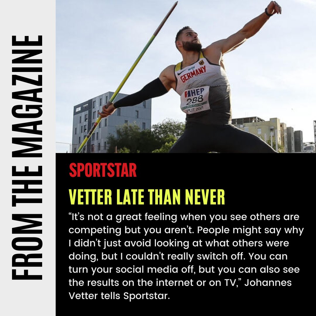 On a comeback trail, @jojo_javelin (Johannes Vetter) reflects on a difficult past riddled with injuries and missed competitions, while prioritising his Olympic dreams. ✍️ @jon_selvaraj | #FromTheMagazine 📕 READ: bit.ly/3JFfUfB