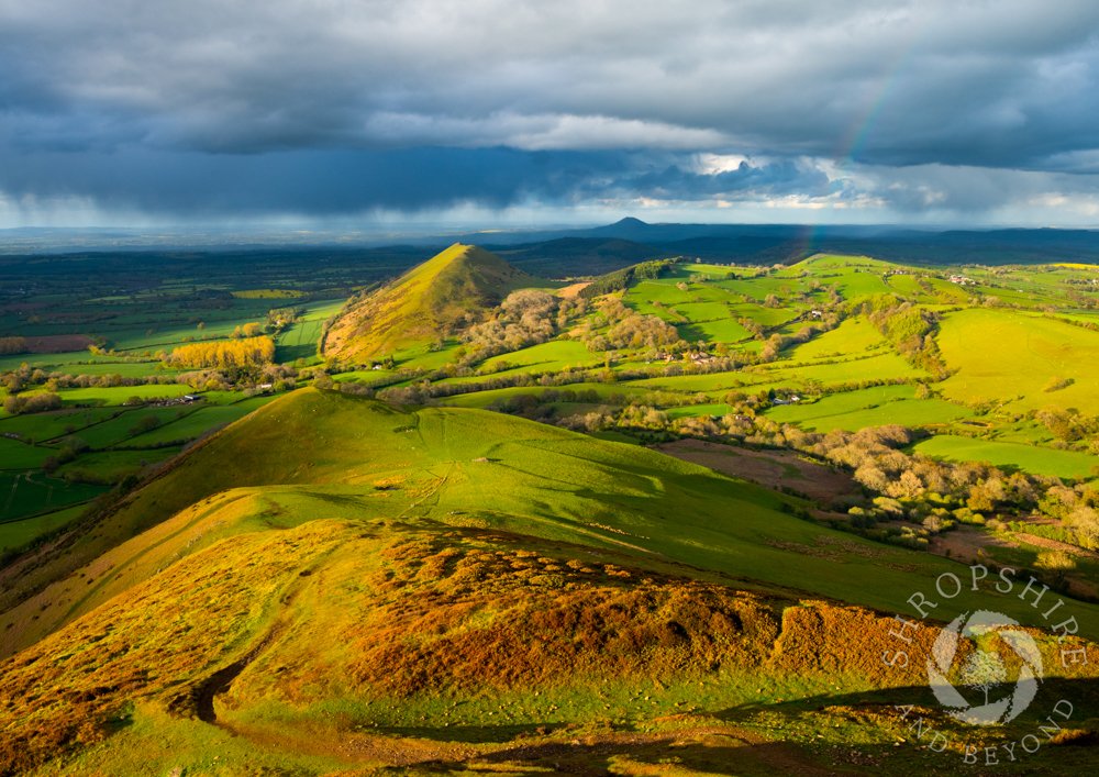 If you bought our 2024 Shropshire Hills Calendar this is the scene that greeted you on this first morning in May! It's the view from Caradoc towards the Lawley and the Wrekin. All our 2025 #Shropshire calendars are on sale in local shops or on our website: bitly.com/ShropCalendars