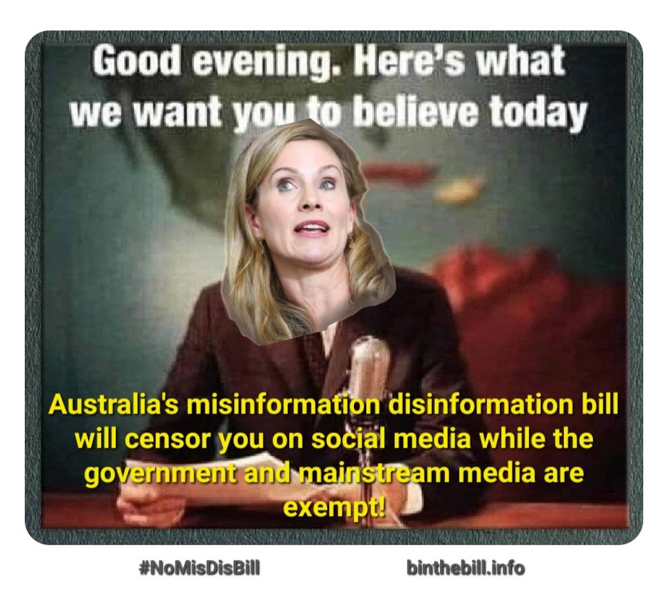@RefugeOfSinner5 @ABCmediawatch @elonmusk The misinformation disinformation bill must be stopped✋️ #NoMisDisBill