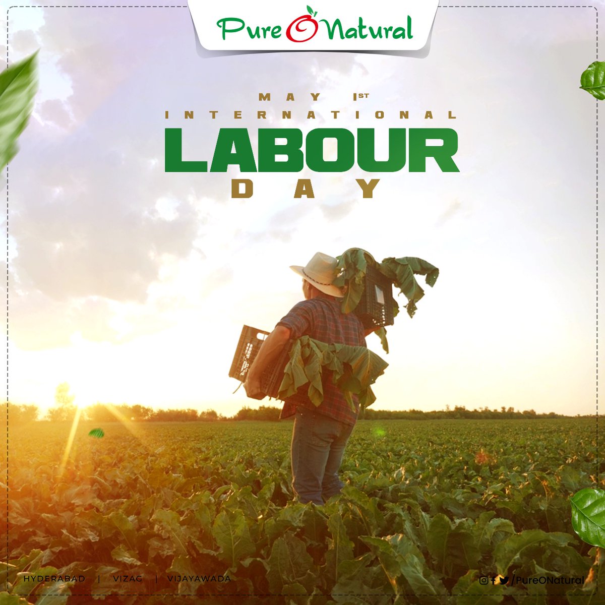 To all the workers out there, thank you for your endless effort. Happy Labour Day! ✊

#PureONatural #Hyderabad #Vizag #Vijaywada #MayDay #LabourDay #InternationalLabourDay