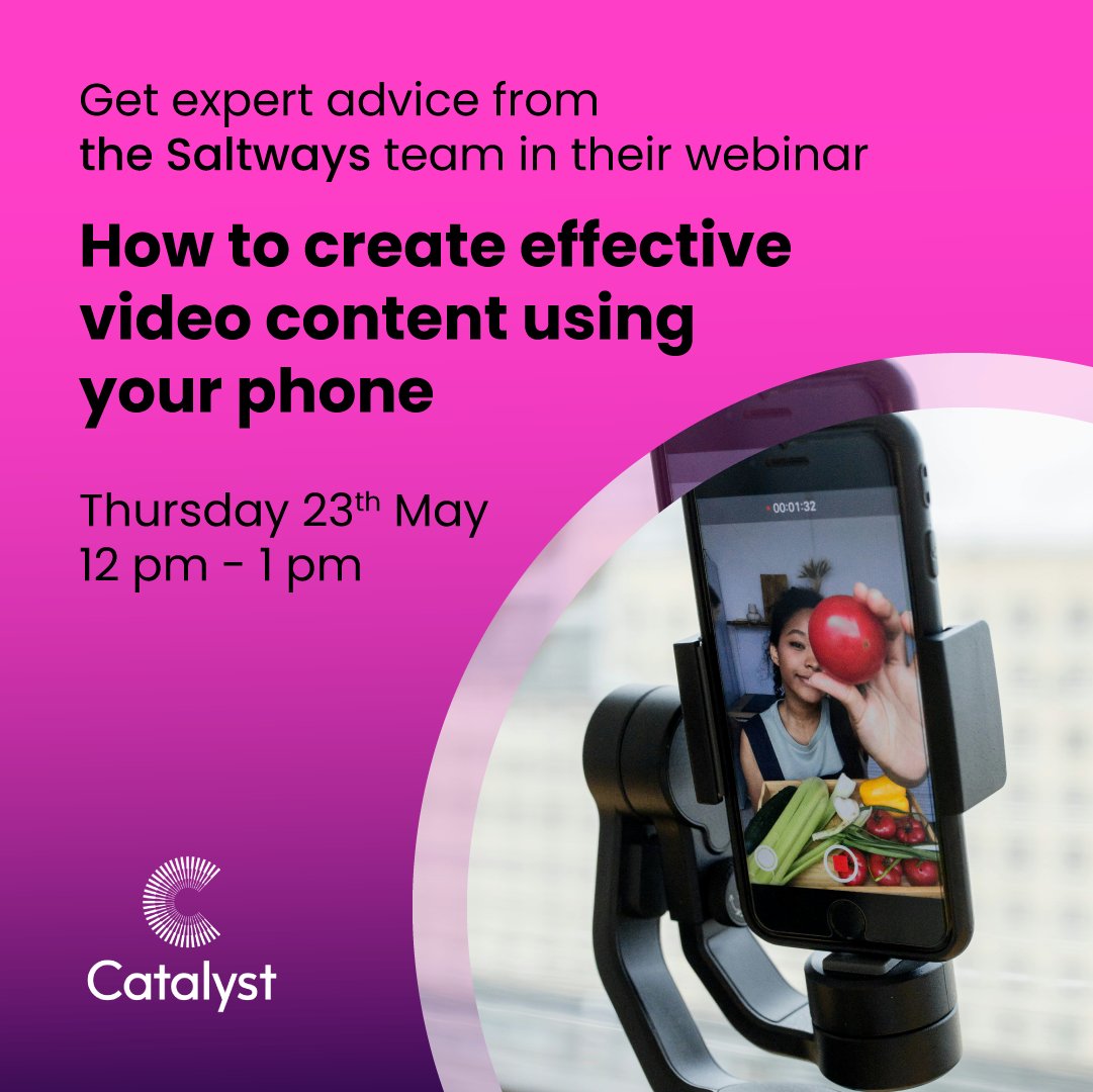 Your smartphone could be one of your biggest marketing assets in 2024! Sign up for the @TSaltways team’s May workshop and learn how to plan, create and edit compelling video content. t.ly/IqcSF #VideoContent #Smartphone #DigitalMarketing