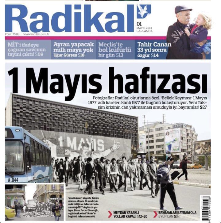 11 yıl önce, ilk Radikal gazetesinde yayınlandı. #BellekKayması 2013 Taksim o gün de kapalıydı, şimdi de...
