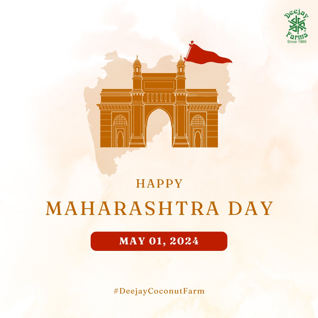 Commemorating Maharashtra's resilience and cultural richness on this special Maharashtra Day! ✨ 🚩
.
.
.
.
#MaharashtraDay2024 #MaharashtraDiwas #state #DeejayFarms #DeejayCoconutFarm #DeejaySampoorna #coconut #coconutplant #agriculture #farming