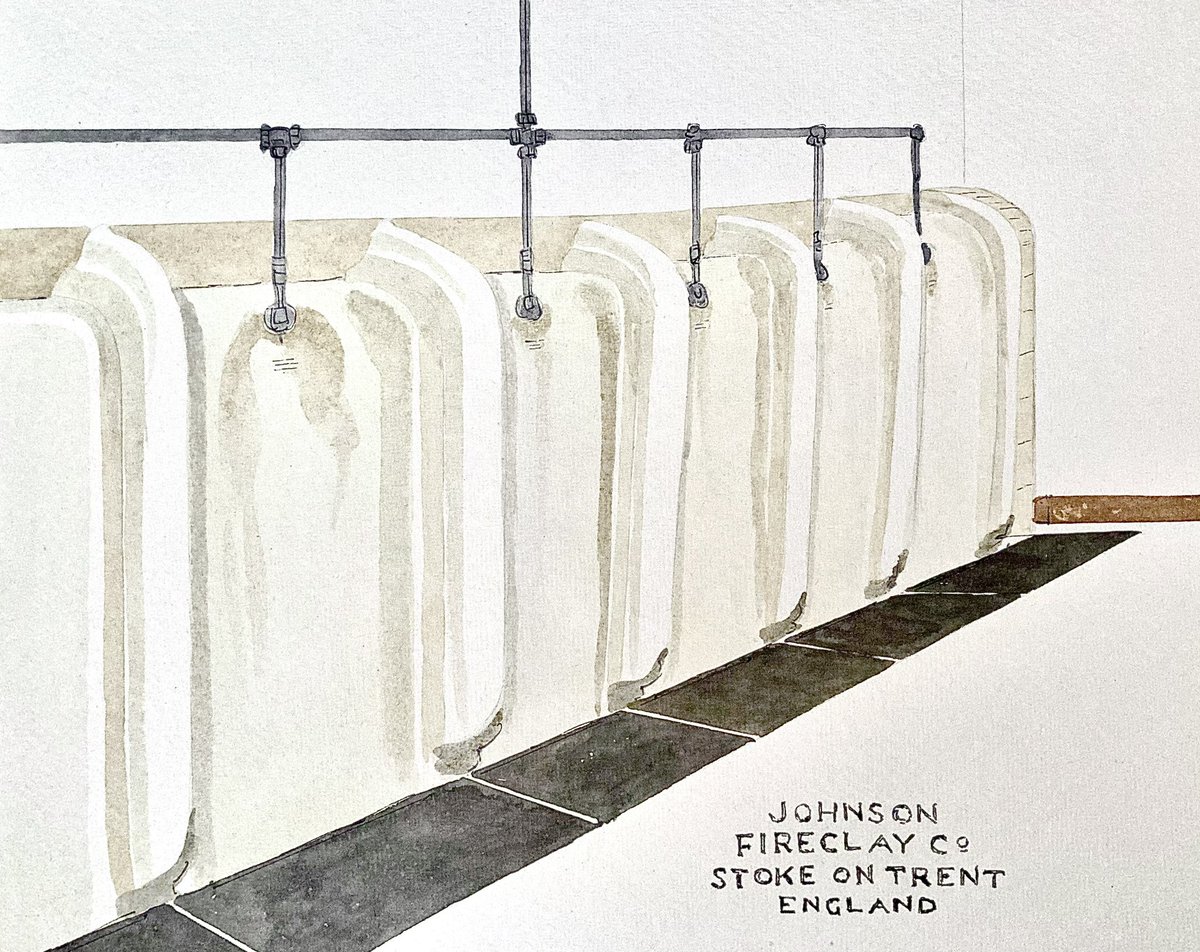 Something different for Staffordshire Day 2024. Johnson Fireclay in Oslo City Hall Norway #watercolour #StokeOnTrent <a href="/MadeinStokeonT/">MadeinStokeonTrent</a>  <a href="/StokeCreates/">Stoke Creates</a> #RådhusNorge #StaffordshireDay