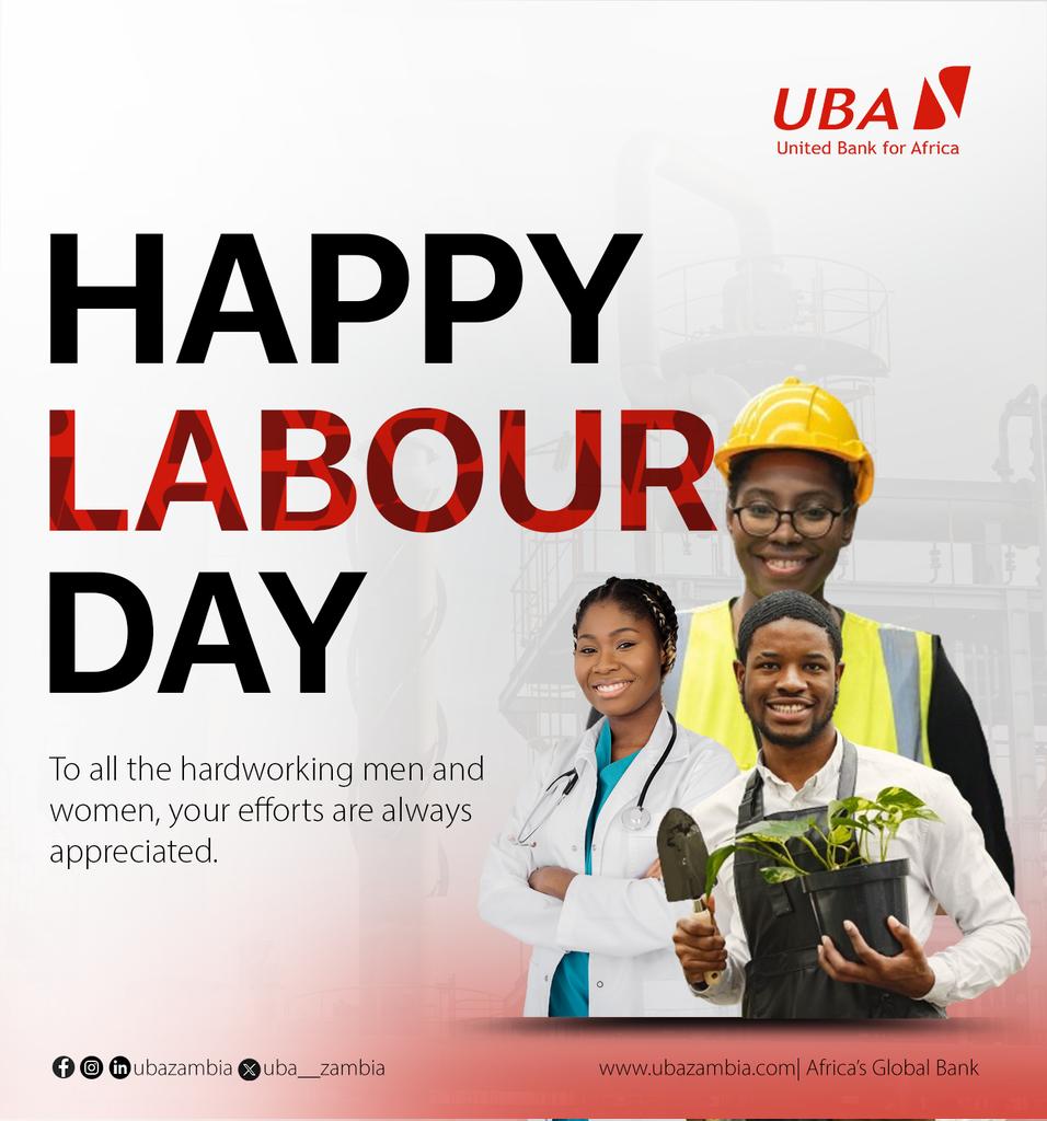 Happy Labour Day, to all the hardworking men and women. Your efforts are always appreciated. 

#labourday 
#AfricasGlobalBank