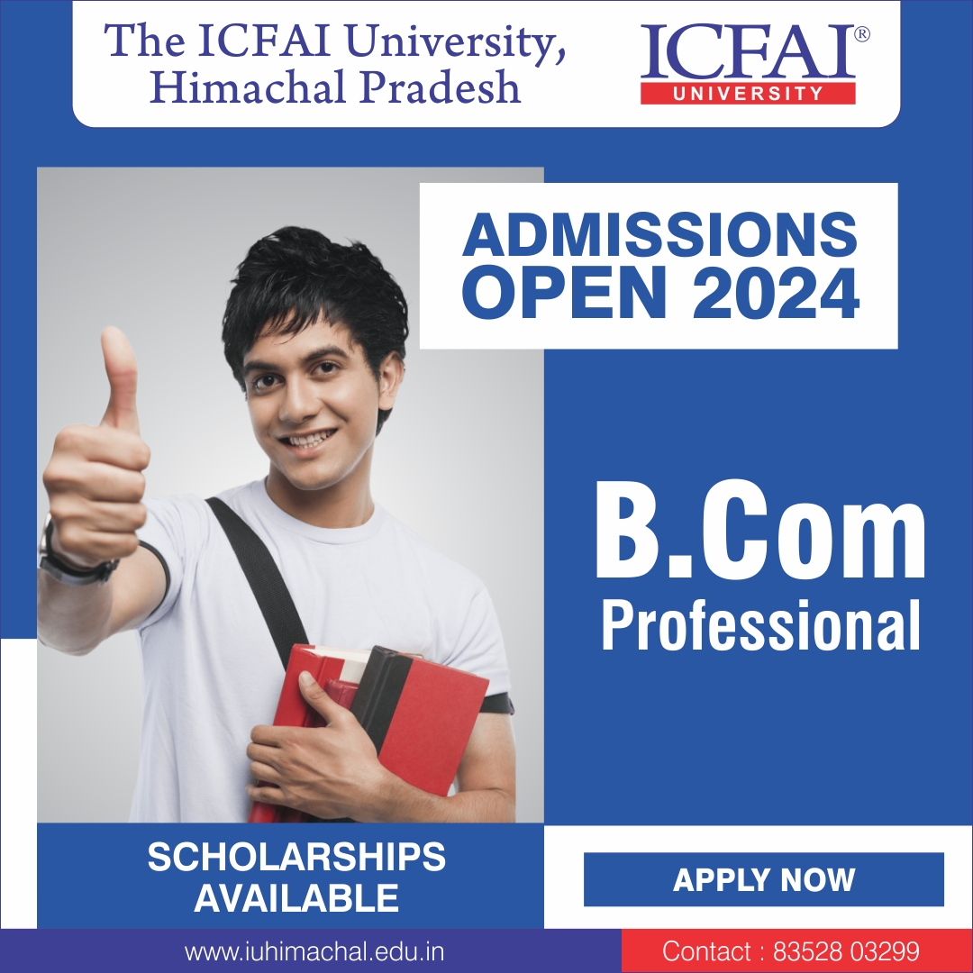 🎓 Exciting News! Admissions are now open for the B.Com Professional program for the year 2024!
🌐 iuhimachal.edu.in/Admissions/202…
📞 Contact : 83528 03299
#AdmissionsOpen #BComProfessional #ApplyNow #icfai #topuniversityinindia #topuniversity #ICFAIUniversity