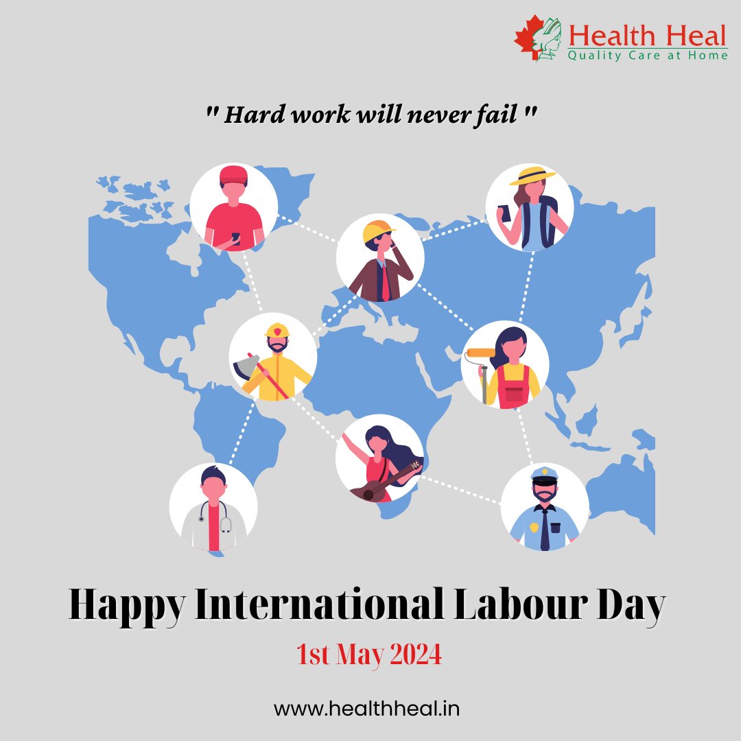 Healthcare heroes, take a bow! #HappyLabourDay

Health Heal salutes your hard work. Relax & recharge with our trusted home care.
+91 888 000 4422 | healthheal.in
#SupportCaregivers #RestIsPower #HomeHealthcare #ThankYouHealthcare
#FrontlineHeroes #MedicalProfessionals