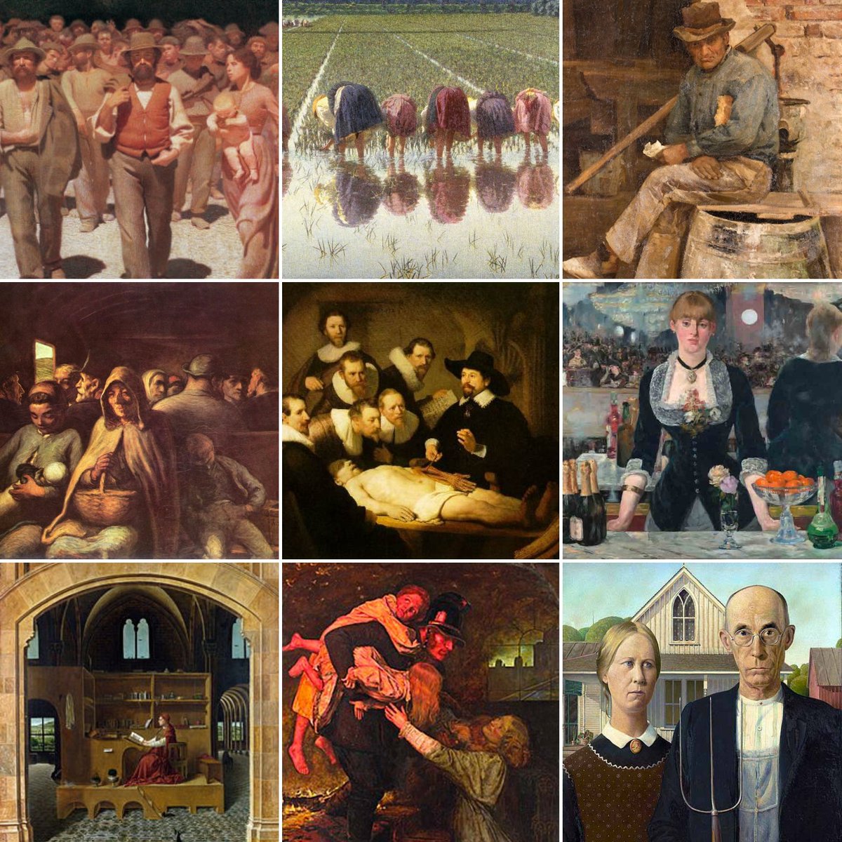 Felice #1maggio con 9 famosi dipinti che celebrano il lavoro nelle sue diverse forme 
#FestadelLavoro #festadeilavoratori