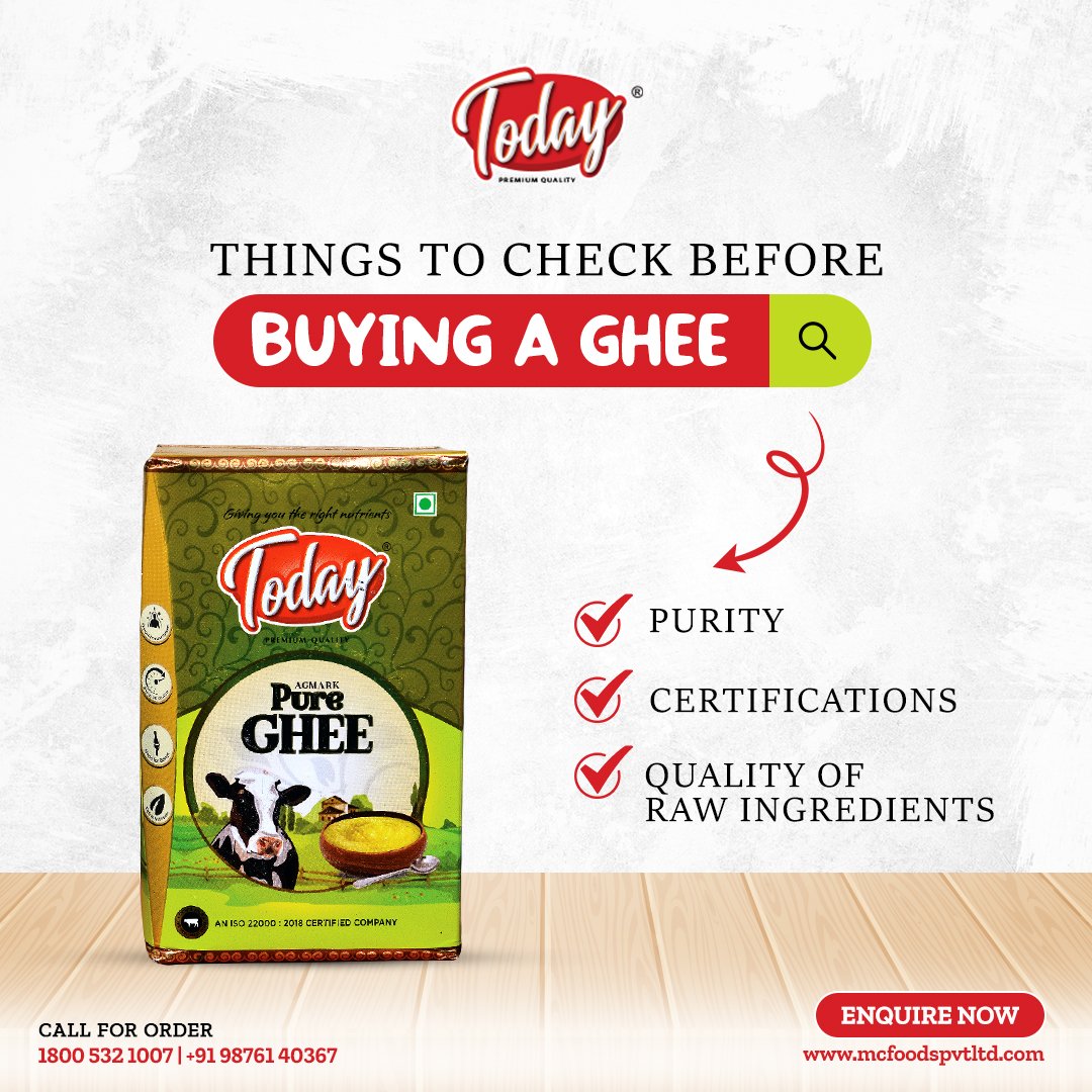 Before you buy ghee, here are some things to check! Stay informed and make the best choice for your kitchen. 🥛✨ 

#TodayMilkIndia #TodayMilk #Today #Ghee #GheeBuyingGuide #ShoppingTips #Checklist #SmartShopping