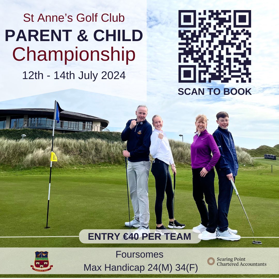 Delighted to see the launch of the Parent & Child Championship @StAnnesGCNews - an event that demonstrates the vision the club has for how the game of golf has to keep on evolving through the generations. @GolfIreland_ @IrishGolfDesk @KellyPrc @Quinner61 @JackieQuinn2014