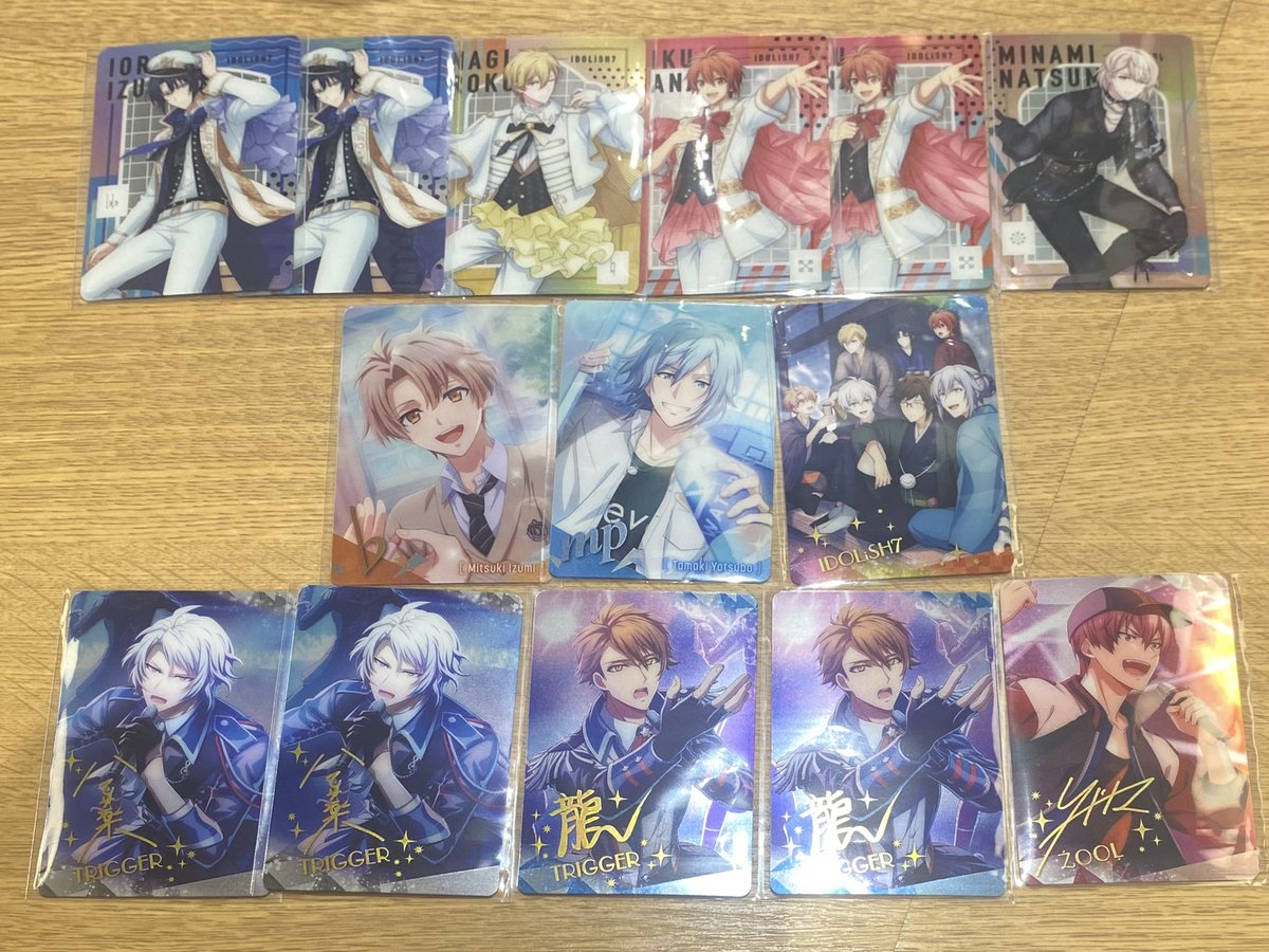 【交換/譲渡】アイドリッシュセブン アイナナ メタルカード メタカ 22

譲：一織 三月 環 ナギ 陸 楽 龍之介 トウマ 巳波

求：悠、虎於(友人分)、ŹOOĻ(集合同士)
　　8周年優先

郵送2枚〜、虎於のみの交換不可
お気軽にお声掛けください◎