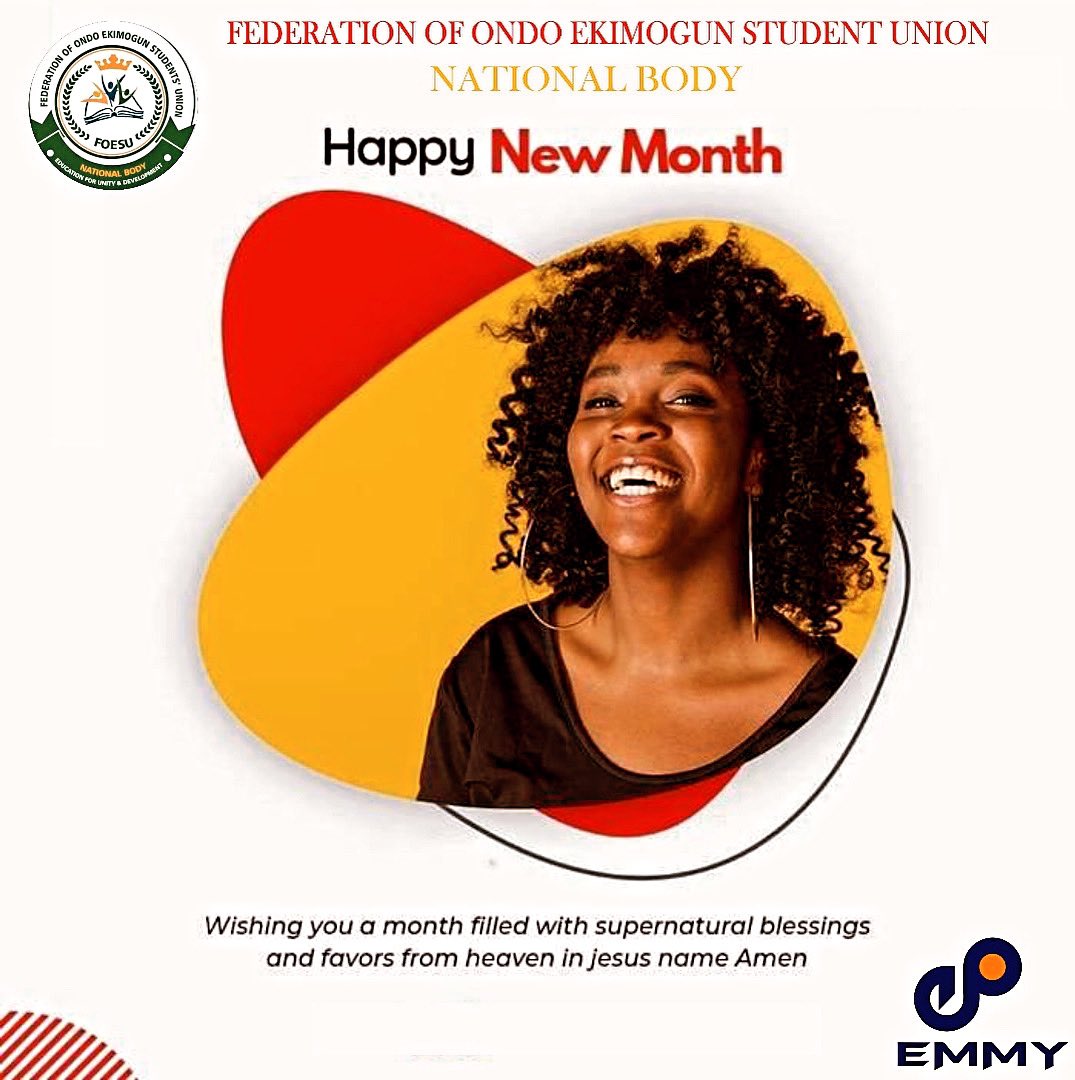 FoesuB's tweet photo. WELCOME TO THE MONTH OF MAY🎉🎉

The FOESU NATIONAL BODY EXECUTIVES COUNCIL under the leadership of Comr. OLAFUSI OLAMIPOSI CHRISTIANAH WISHES ALL FOESUITES HAPPY NEW MONTH!

 As we go through the ups and downs of life, let's remember to stay positive and keep pushing forward. https://t.co/Q1GKLYsD5a