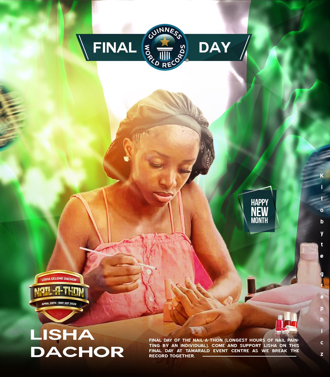Support Lisha today.Follow, post, repost, like, and comment on anything with Lisha. Your presence would also be very important. Happy New Month with Lisha Dachor! #lishanailathon.