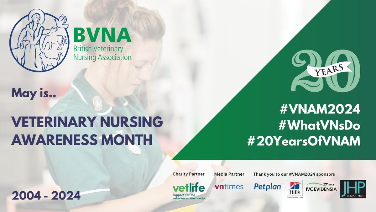 It’s May 1st, which means it’s the start of #VNAM2024! This year, our theme is progression & we aim to highlight #WhatVNsDo. In 2024, we celebrate #20YearsOfVNAM. In recognition of this, we’ll be releasing interviews with inspirational RVNs. More info; bvna.org.uk/blog/your-vnam…