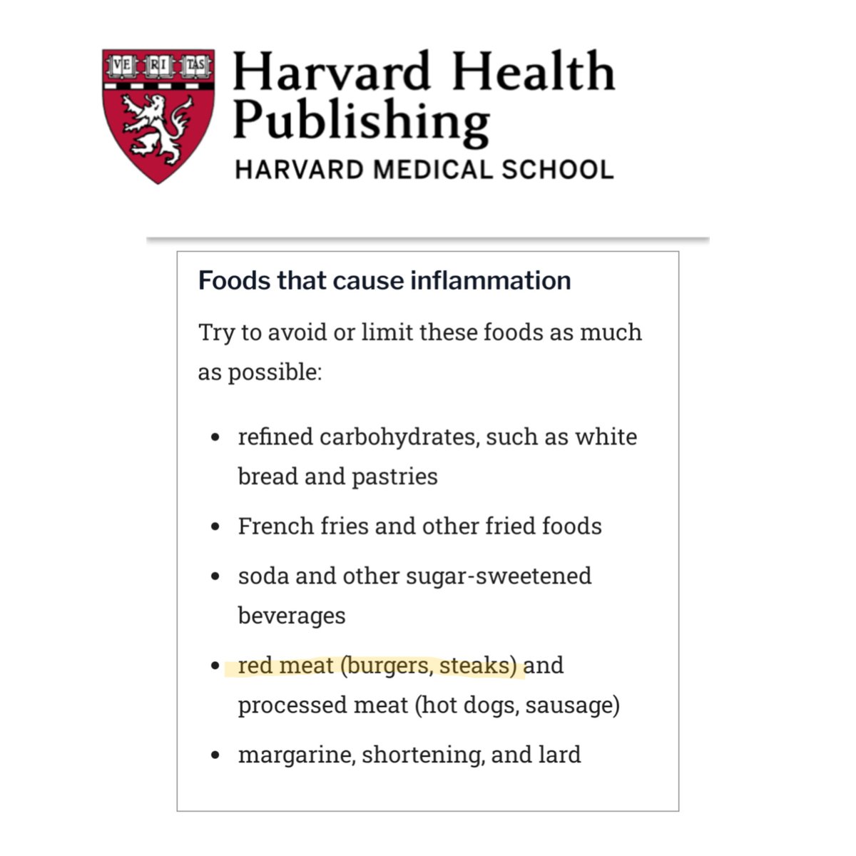 Harvard considers steak to be just as bad as refined carbs, sugar sweetened drinks and margarine 

This is despite a 2022 meta analysis showing directly the opposite. 

Nutrition science loses credibility with shenanigans like this.