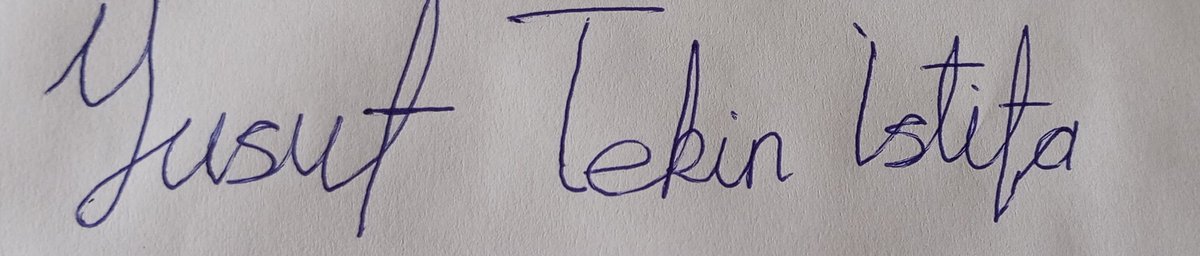 Yusuf Tekin istifa 
Bitişik eğik el yazısı ile opsiyonel 🤓😂
#istifaEtBakanTekin