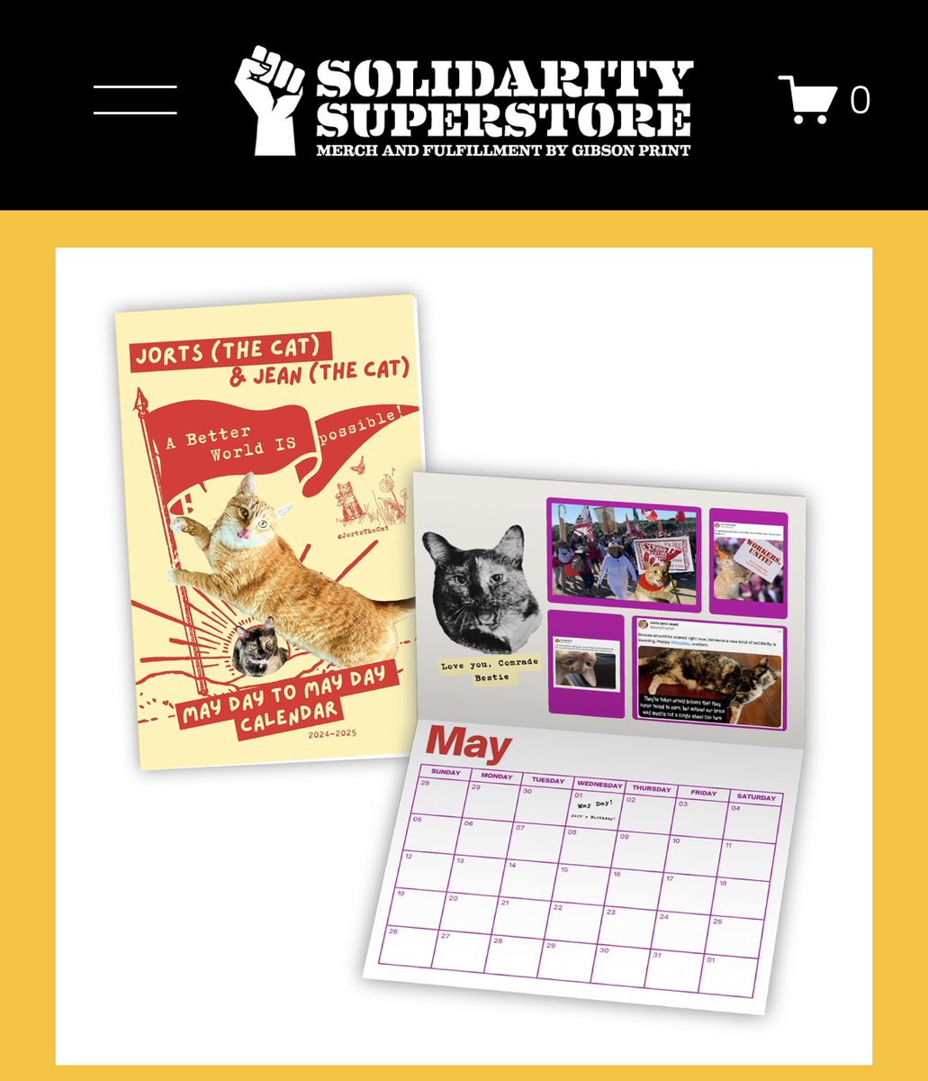 This year brings a turbulent May Day, which is also my birthday. Jean made a present for me (and for all of you). 

Sales of the Fund Organized Optimism Organizer’s May Day to May Day Calendar will fund individuals and orgs working their asses off to deliver a better tomorrow