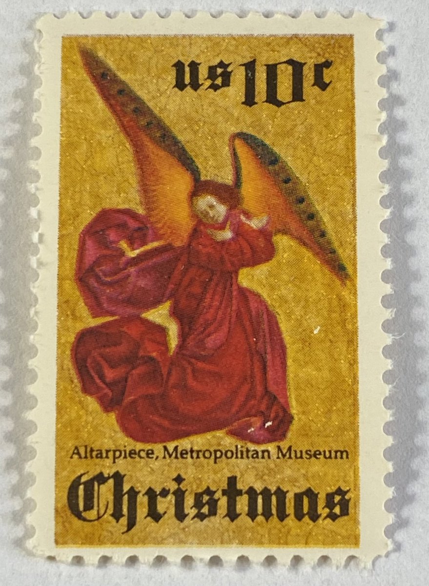 #stamps #uspsstamps #christmas #holidays #altarpiece #metropolitanmuseum #angel #christmasangel #artistunknown