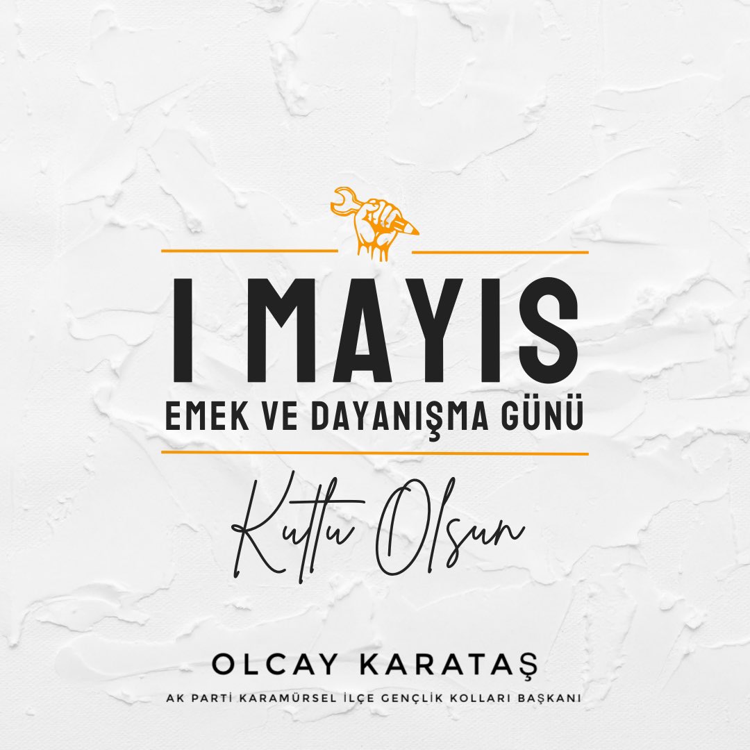 Tüm Emekçilerimizin Emek Ve Dayanışma Günü Kutlu Olsun..