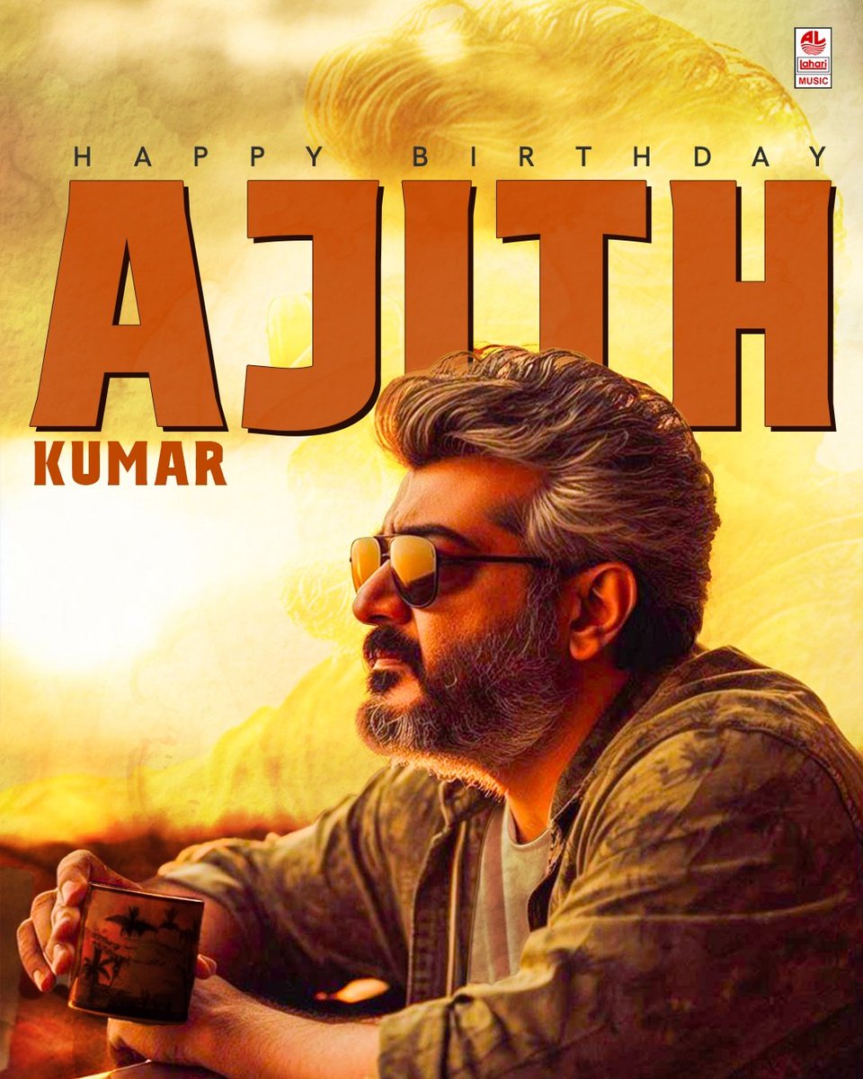 Wishing the charismatic actor, Thala Ajith, a very happy birthday! With over 61 films, he has portrayed 61 versatile personalities. Here's to a true legend of the silver screen! 💥🔥 #HappyBirthdayAjithKumar #HBDAjithKumar #AjithKumar #LahariMusic