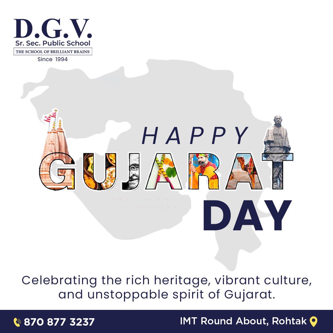 May the spirit of Gujarat Day fill your heart with pride and inspire you to strive for progress and prosperity. Happy Gujarat Day to everyone!

#GujaratDay | #Gujjus | #Gujaratis | #HappyGujaratDay | #Proud | #Gujju | #festival | #FoundationDay