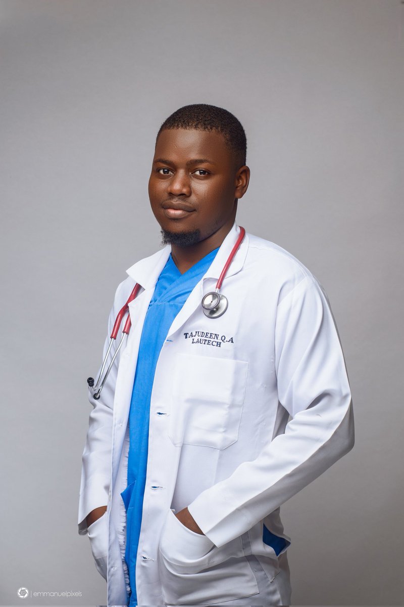 After passing my Final Year Medical Board Examination, with unwavering support's of Allah and his mercy, I can now reintroduce myself;
DR TAJUDEEN Q. AJIBOLA (MB;BS OGBOMOSO).
#GodMadeItPossible
#MedX 
#laumsaOfficial