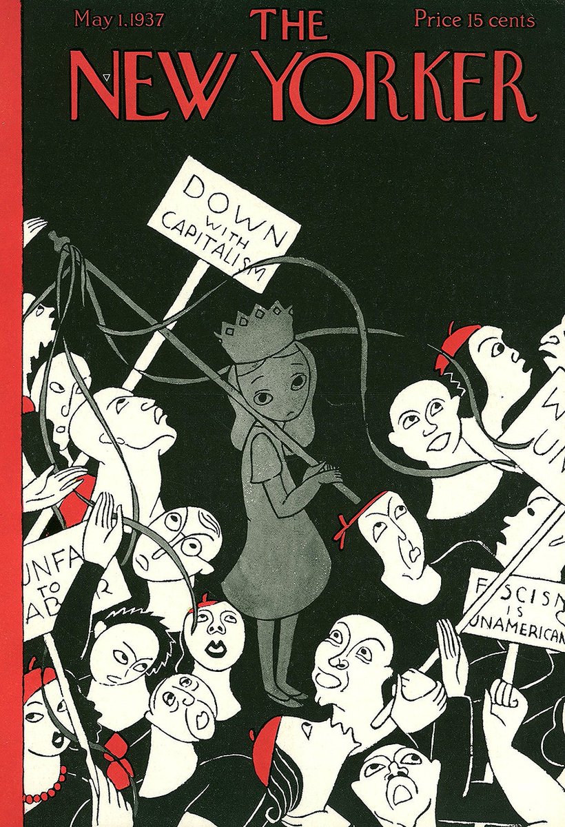 LRonLacy's tweet photo. #OTD #MayDay 1937
2 May Days
Cover of The New Yorker, May 1, 1937
Christina Malman
#TheNewYorkerCover #ChristinaMalman #demonstration #Maypole #MayPoleDance #antifascism https://t.co/T2BHIqHvqL