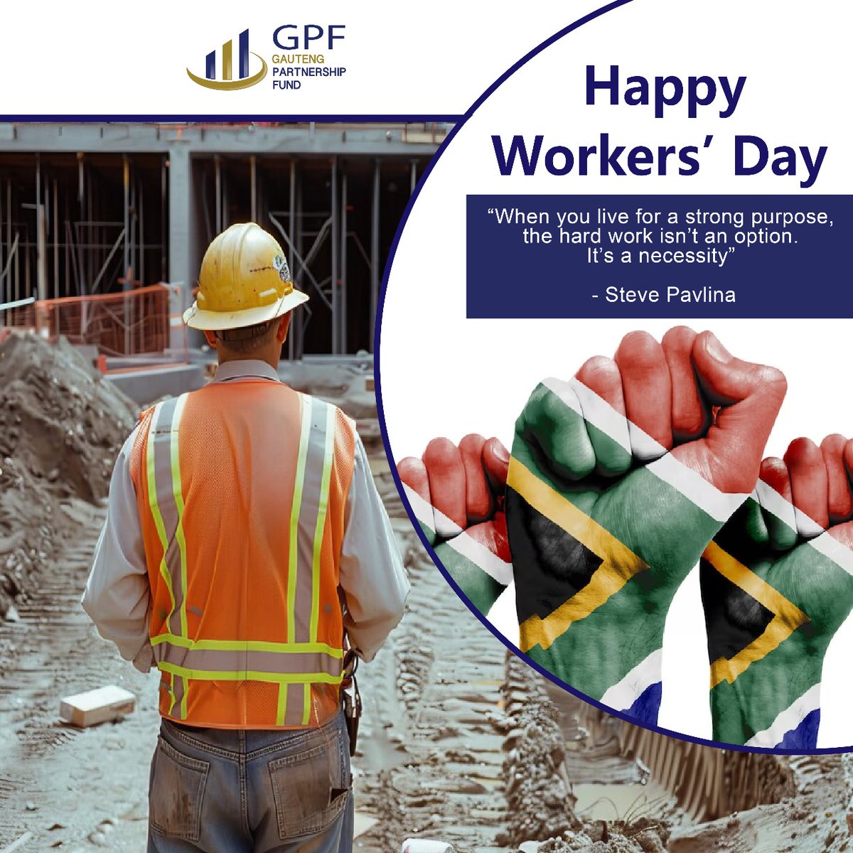 GautengPartnerF's tweet photo. Happy #WorkersDay, Mzanzi! 🌟
We're still on the journey of developing smart cities where Gauteng communities can truly live, work, and play!
Here's to the dreamers, the doers, and the makers of tomorrow! 🎉👷♂️👷♀️
#BuildingSmartCities #SustainableHumanSettlements https://t.co/PKEY1T1Bhx